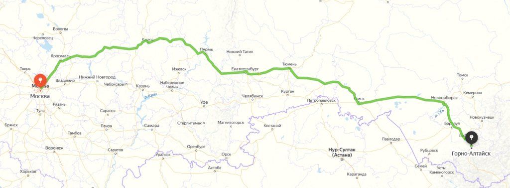 Доставка грузов в Горно-Алтайск