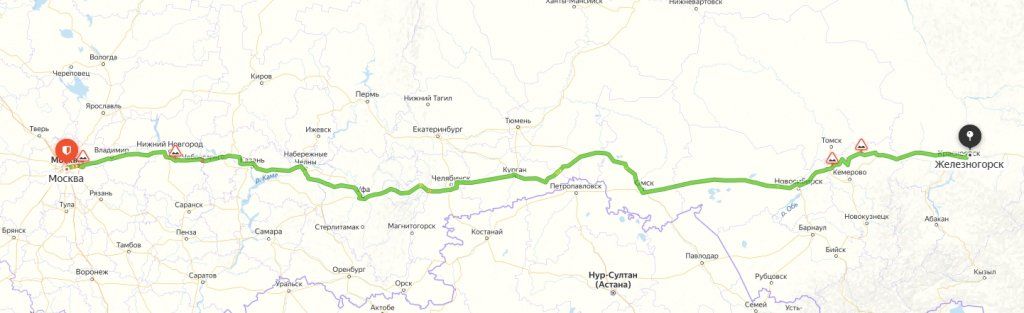 Доставка грузов в Железногорск